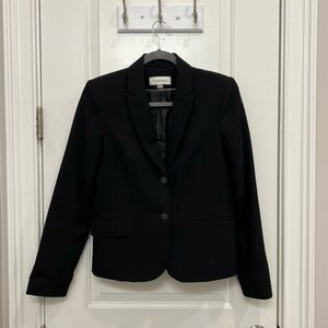 Calvin Klein Black Women's Two-Button Tailored Blazer